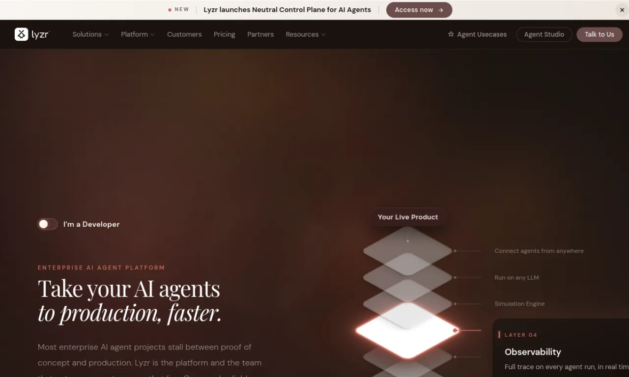 Screenshot of Lyzr SDR / Jazon website