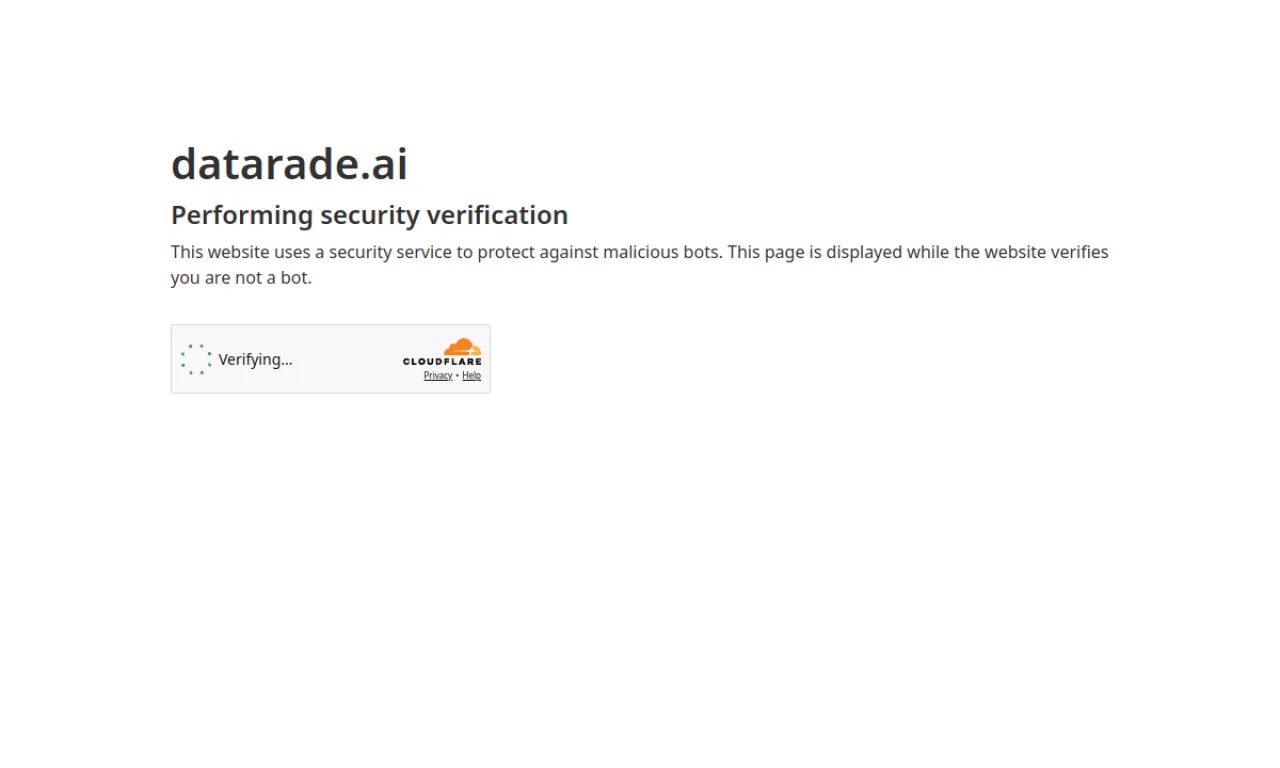 Screenshot of Datarade website