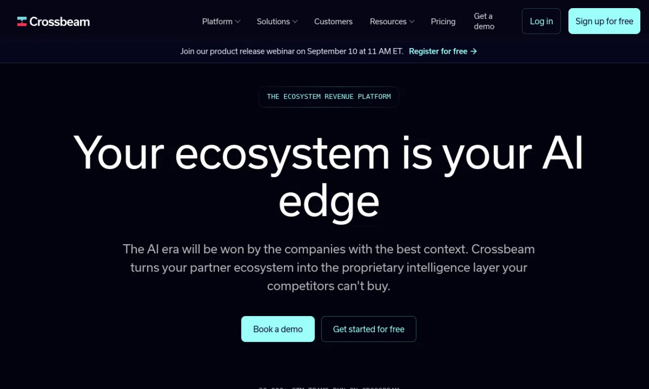 Screenshot of Crossbeam website