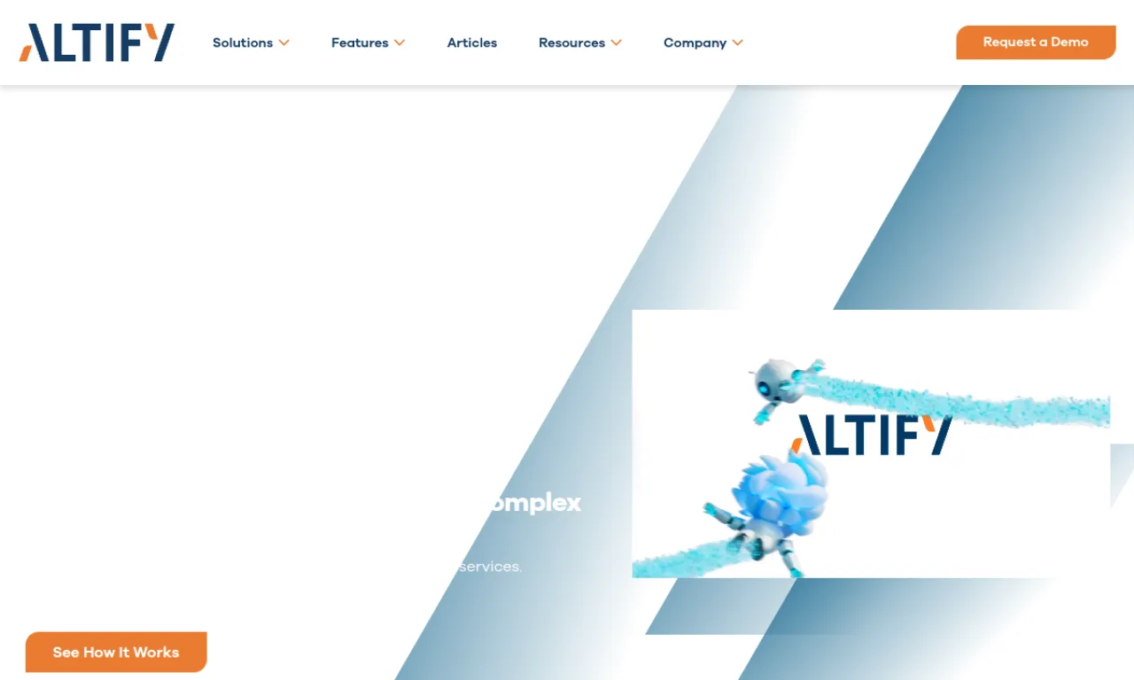 Screenshot of Altify (Upland) website