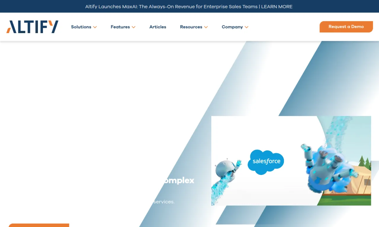 Screenshot of Altify (Upland) website