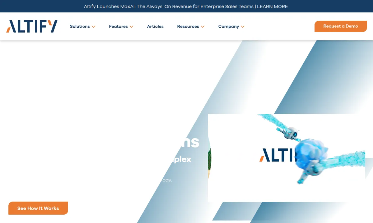 Screenshot of Altify (Upland) website