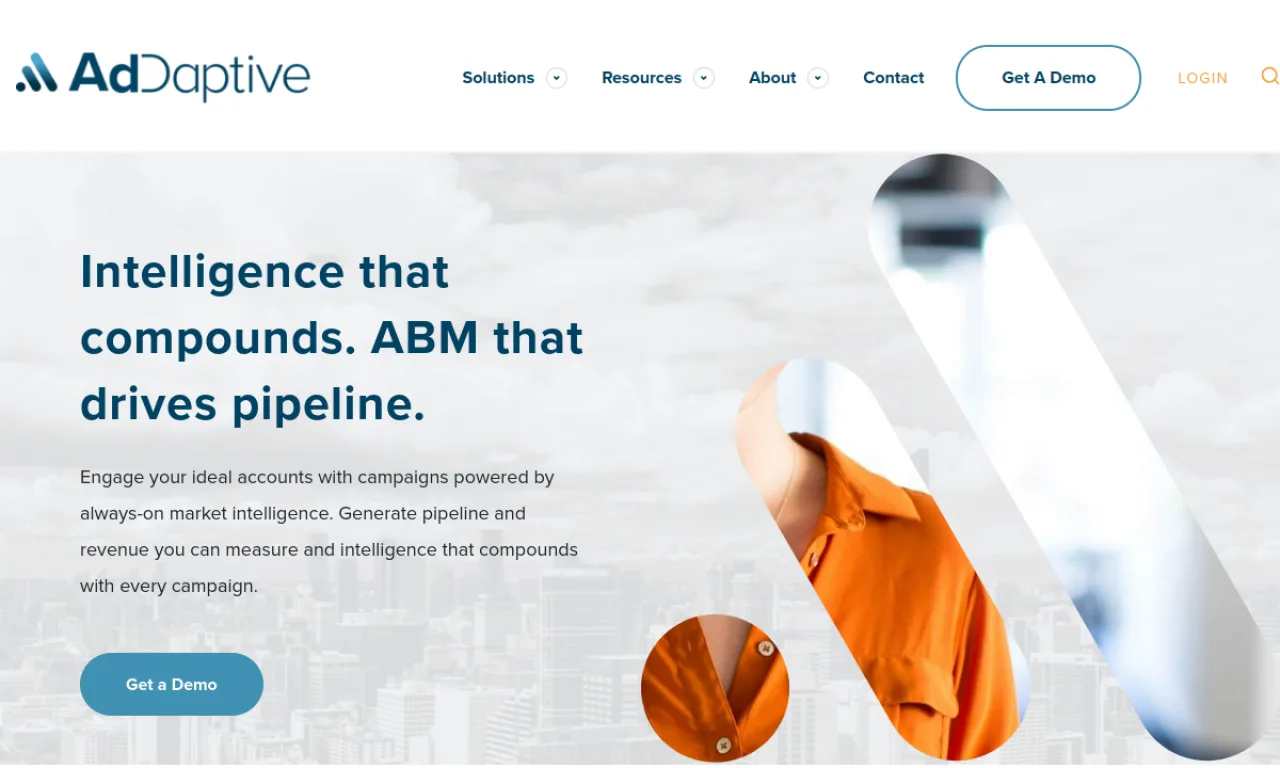 Screenshot of AdDaptive website