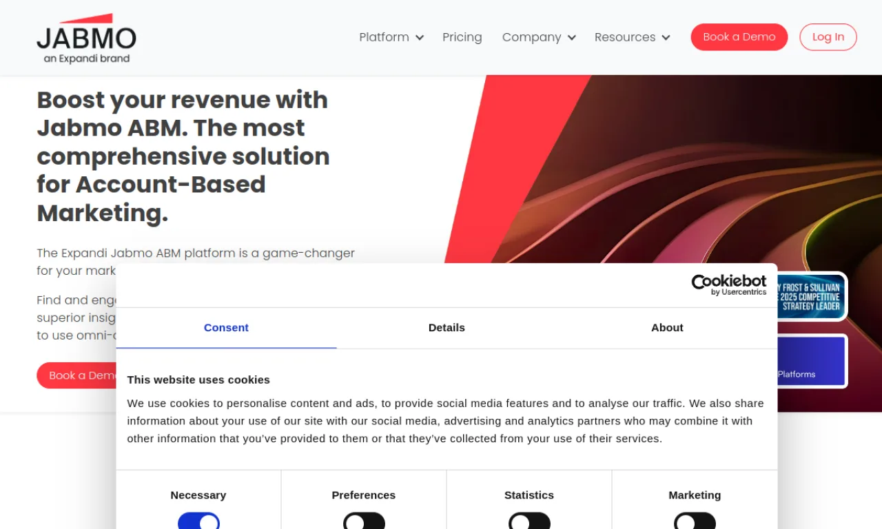 Screenshot of Jabmo / Spotler website