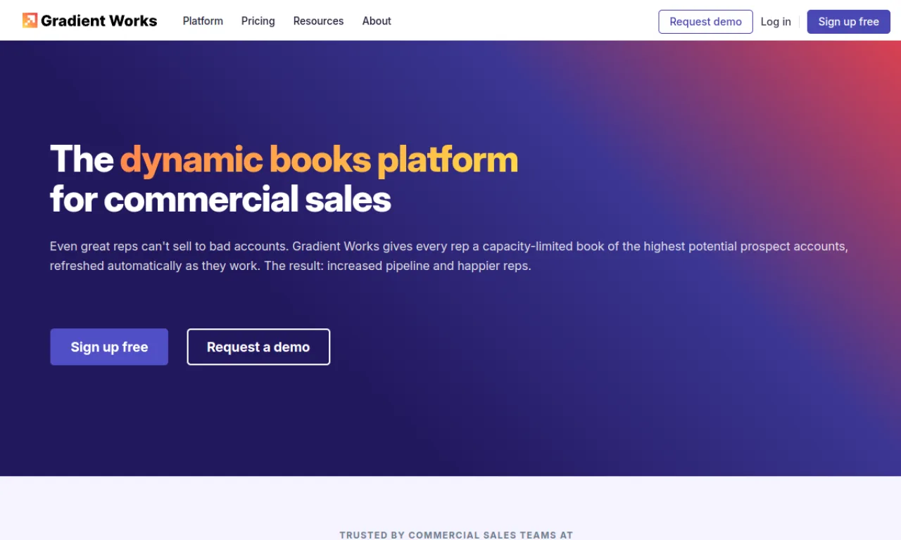 Screenshot of Gradient Works website
