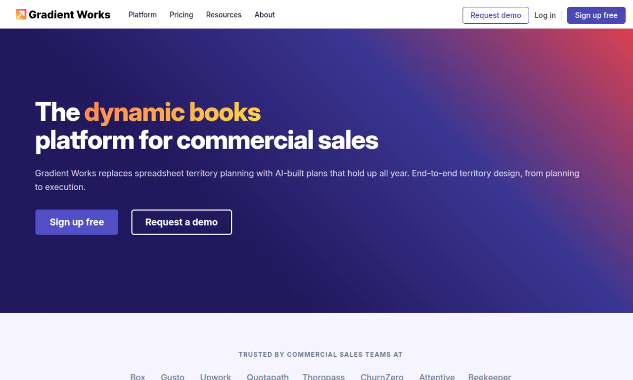 Screenshot of Gradient Works website