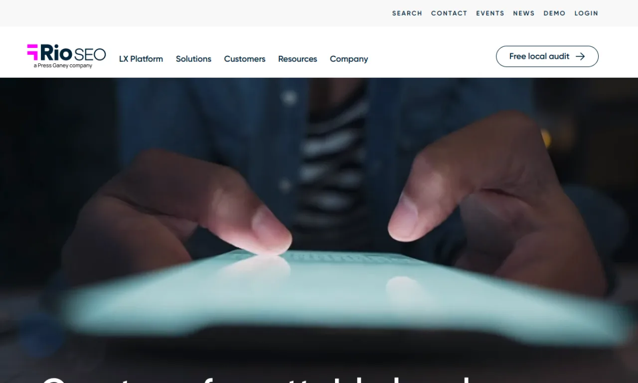 Screenshot of Rio SEO website