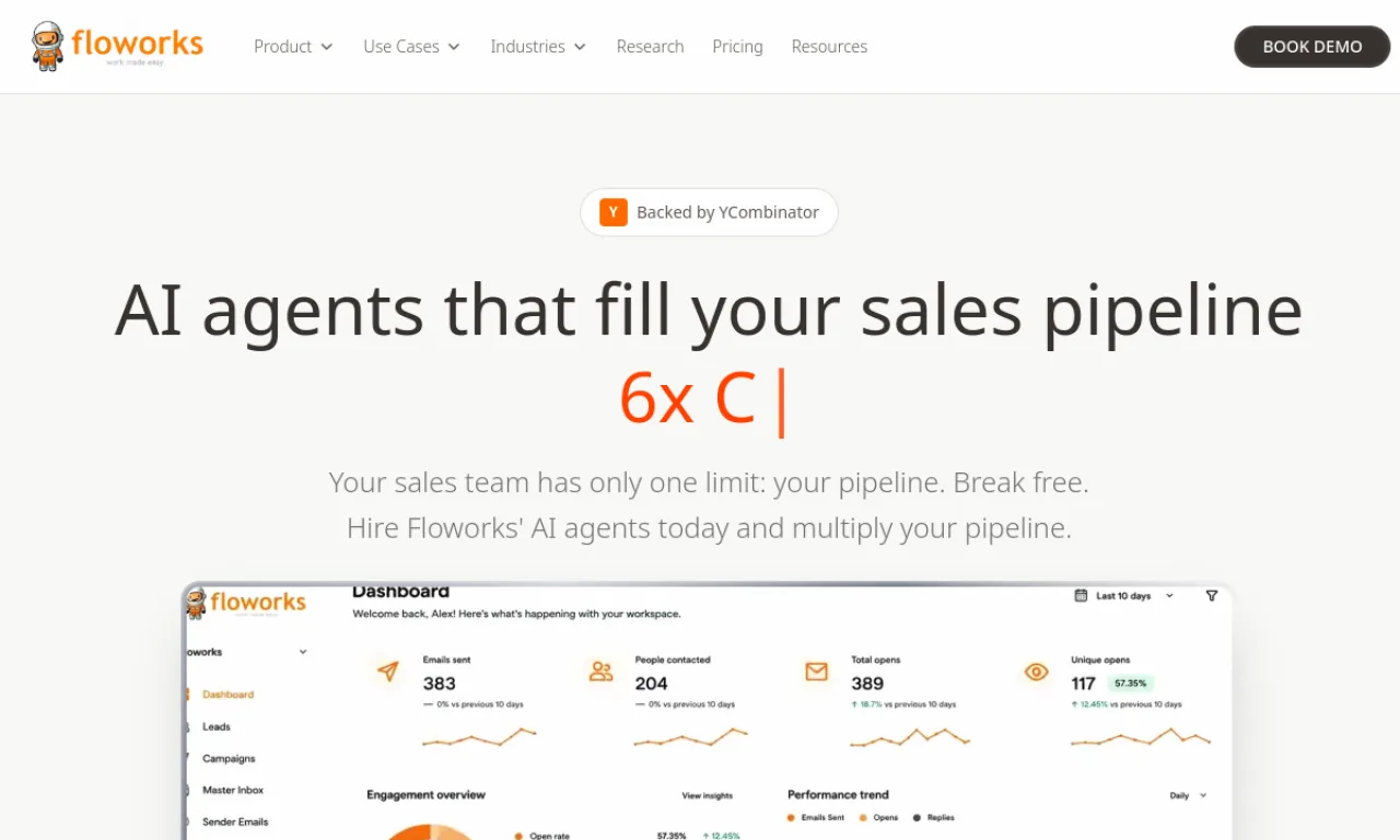Screenshot of Floworks (Alisha) website