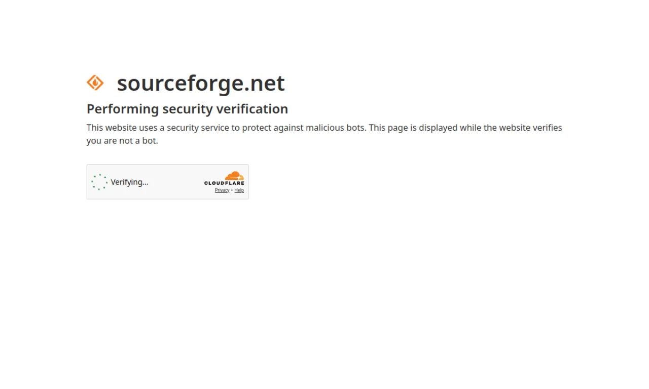 Screenshot of SourceForge / Slashdot website