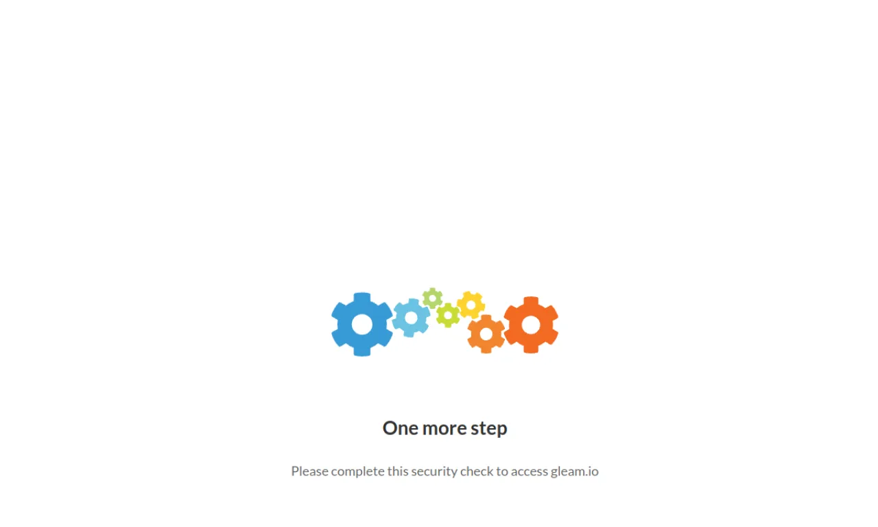 Screenshot of Gleam website
