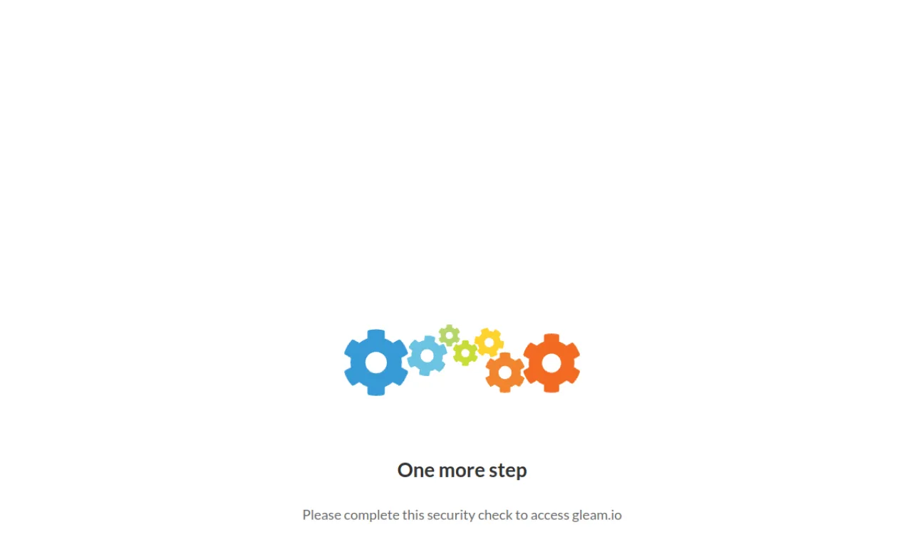 Screenshot of Gleam website