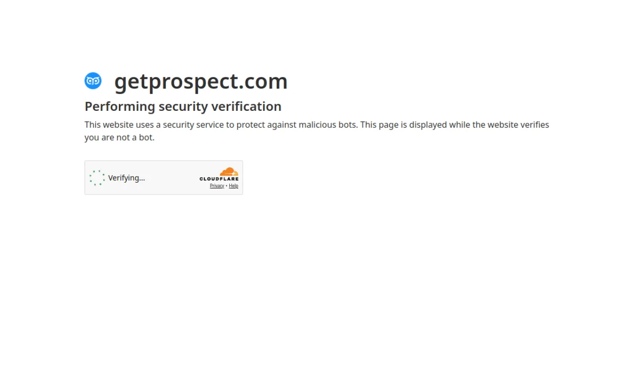 Screenshot of GetProspect website
