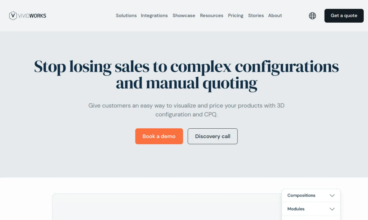 Screenshot of Vividworks website