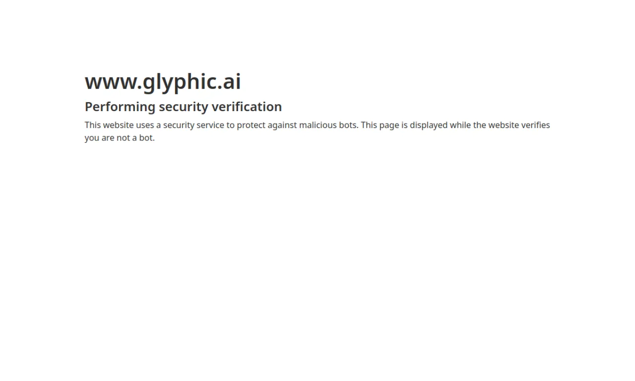 Screenshot of Glyphic AI website