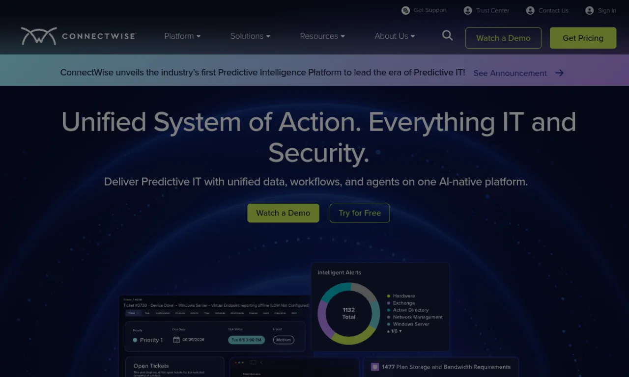 Screenshot of ConnectWise CPQ (Sell) website