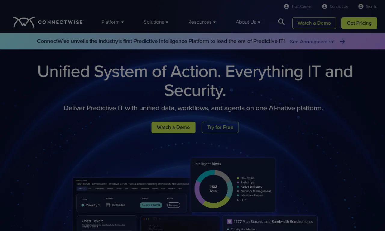 Screenshot of ConnectWise CPQ (Sell) website