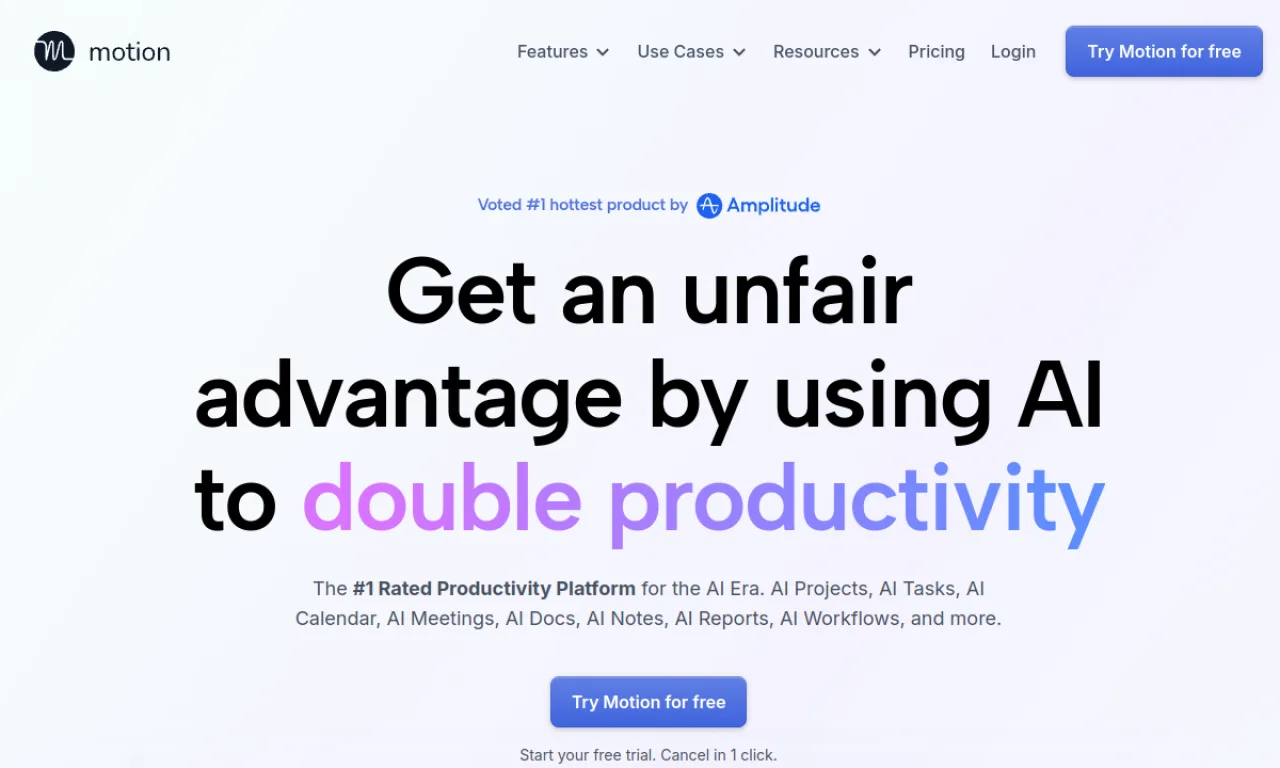 Screenshot of Motion (work) website