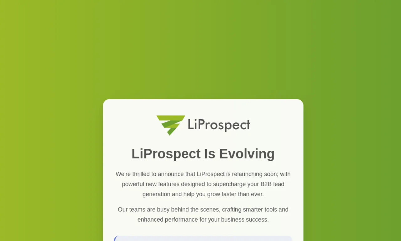 Screenshot of LiAuto / LiProspect website