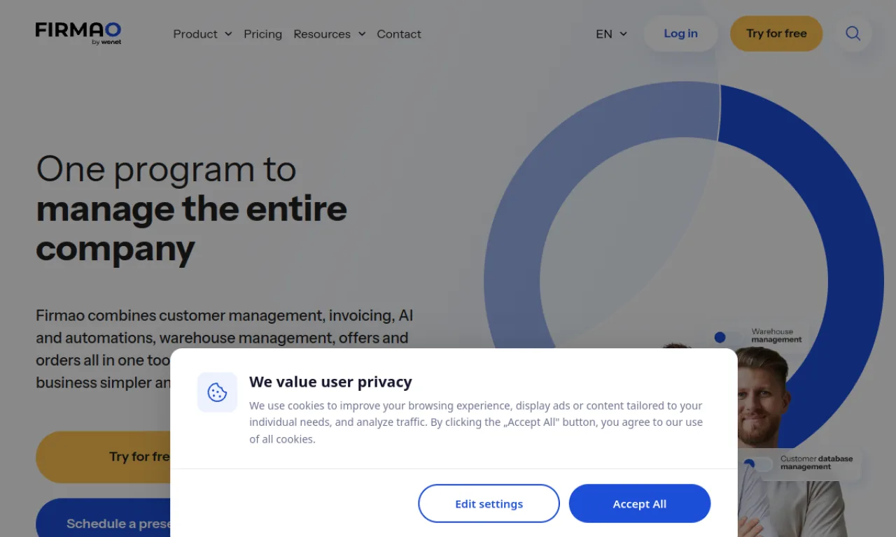 Screenshot of Firmao website