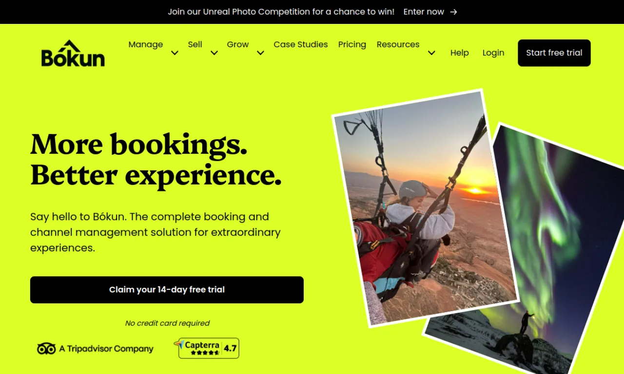 Screenshot of Bokuun website