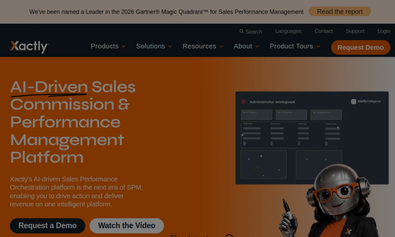 Screenshot of Xactly AlignStar website