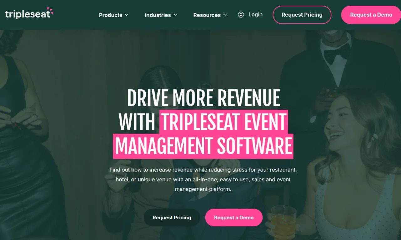 Screenshot of Tripleseat website