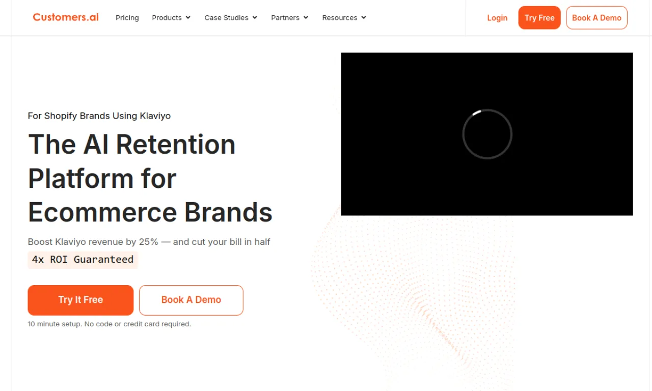 Screenshot of Customers.ai website