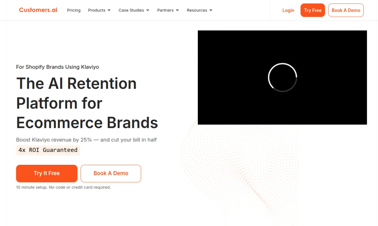 Screenshot of Customers.ai website