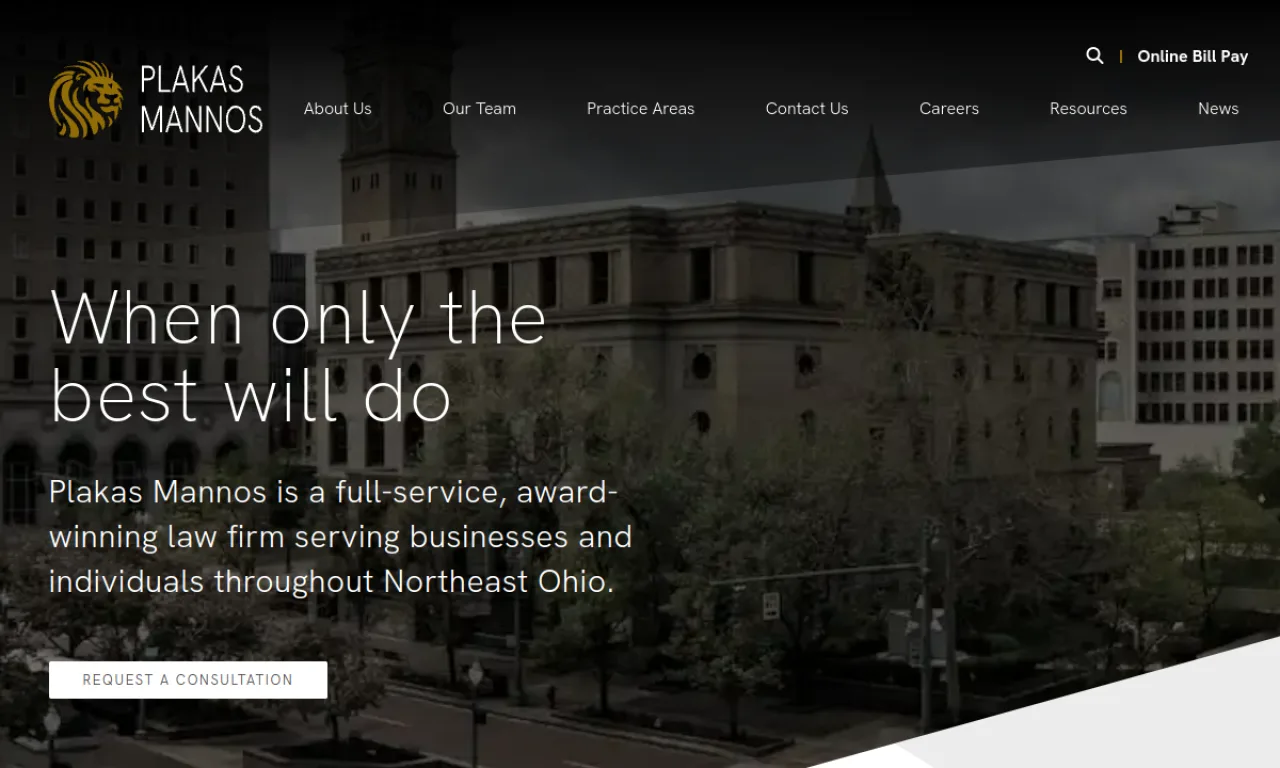 Screenshot of LawLion website