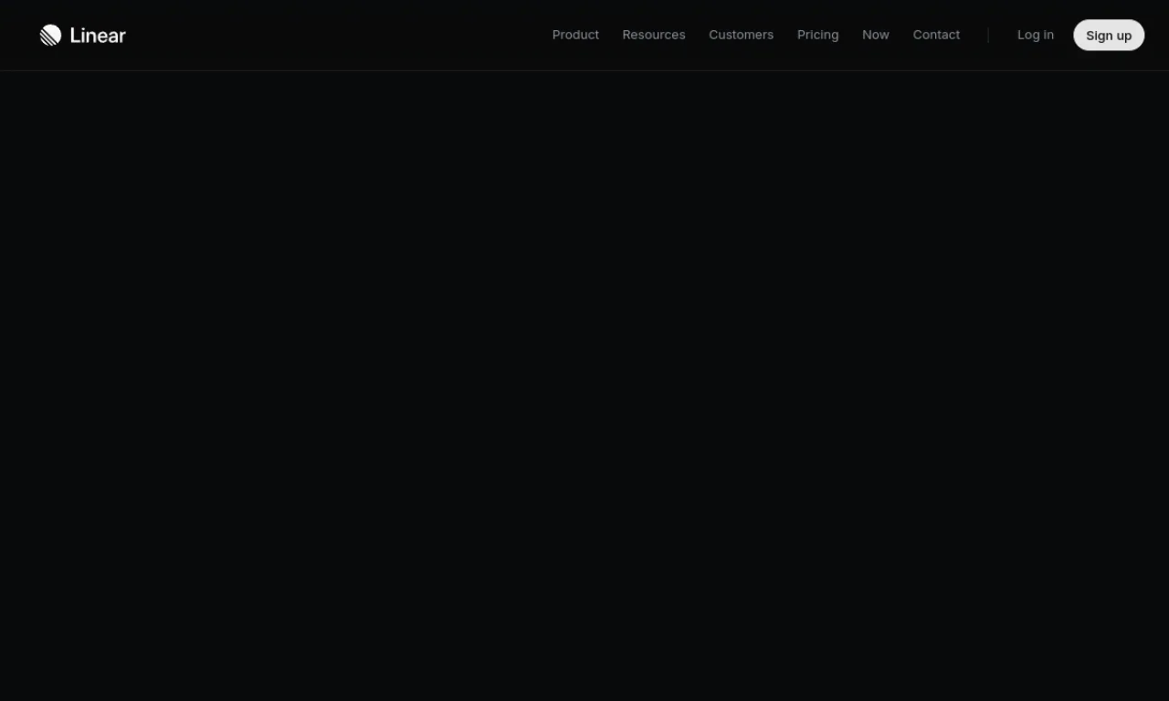 Screenshot of Linear website
