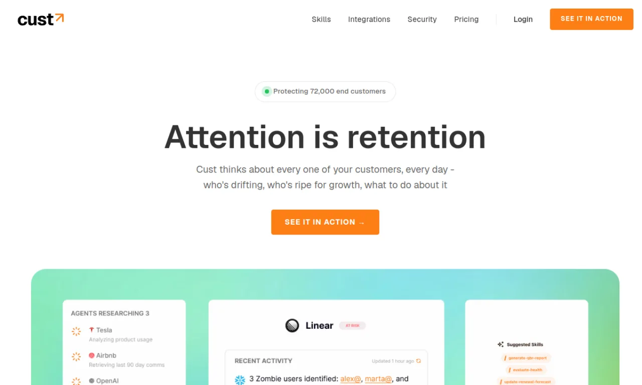 Screenshot of Cust.co / Cust website