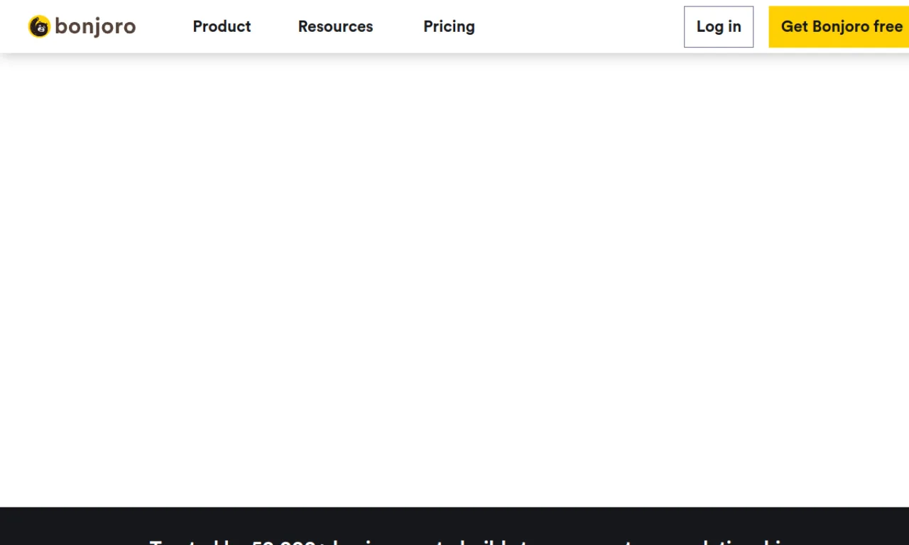 Screenshot of Bonjoro website