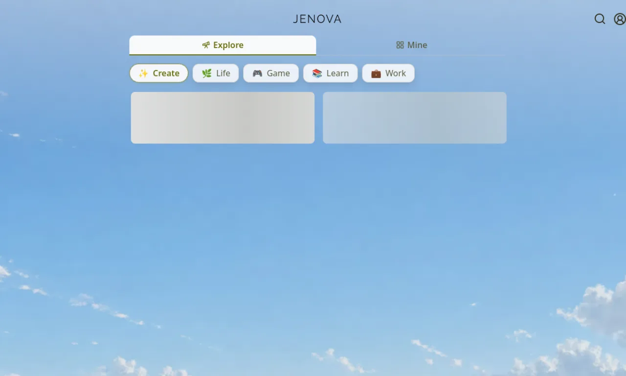 Screenshot of Jenova website