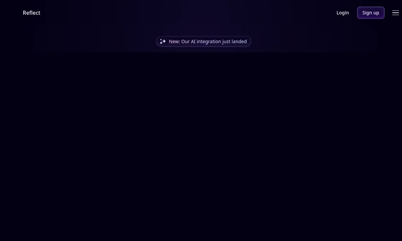 Screenshot of Mem / Reflect website