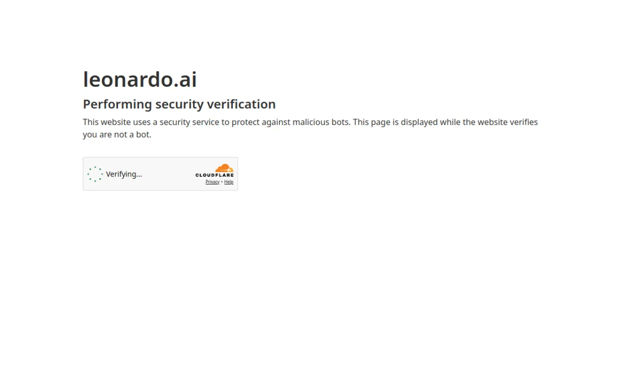 Screenshot of Leonardo.ai website