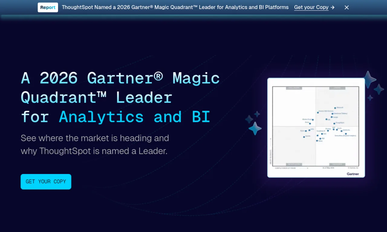 Screenshot of ThoughtSpot website