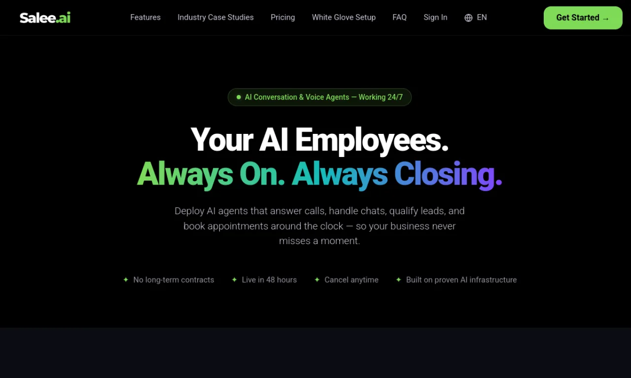 Screenshot of Salee website