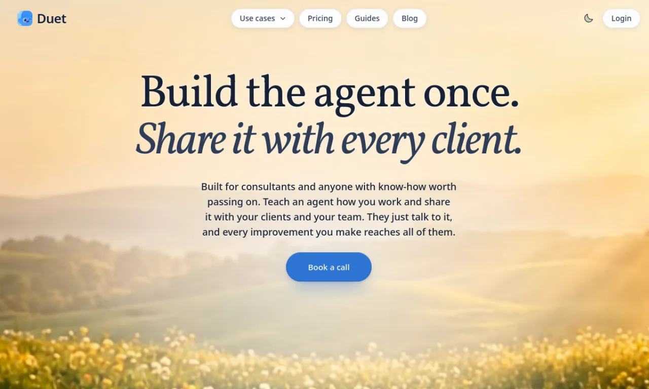 Screenshot of Aomni website