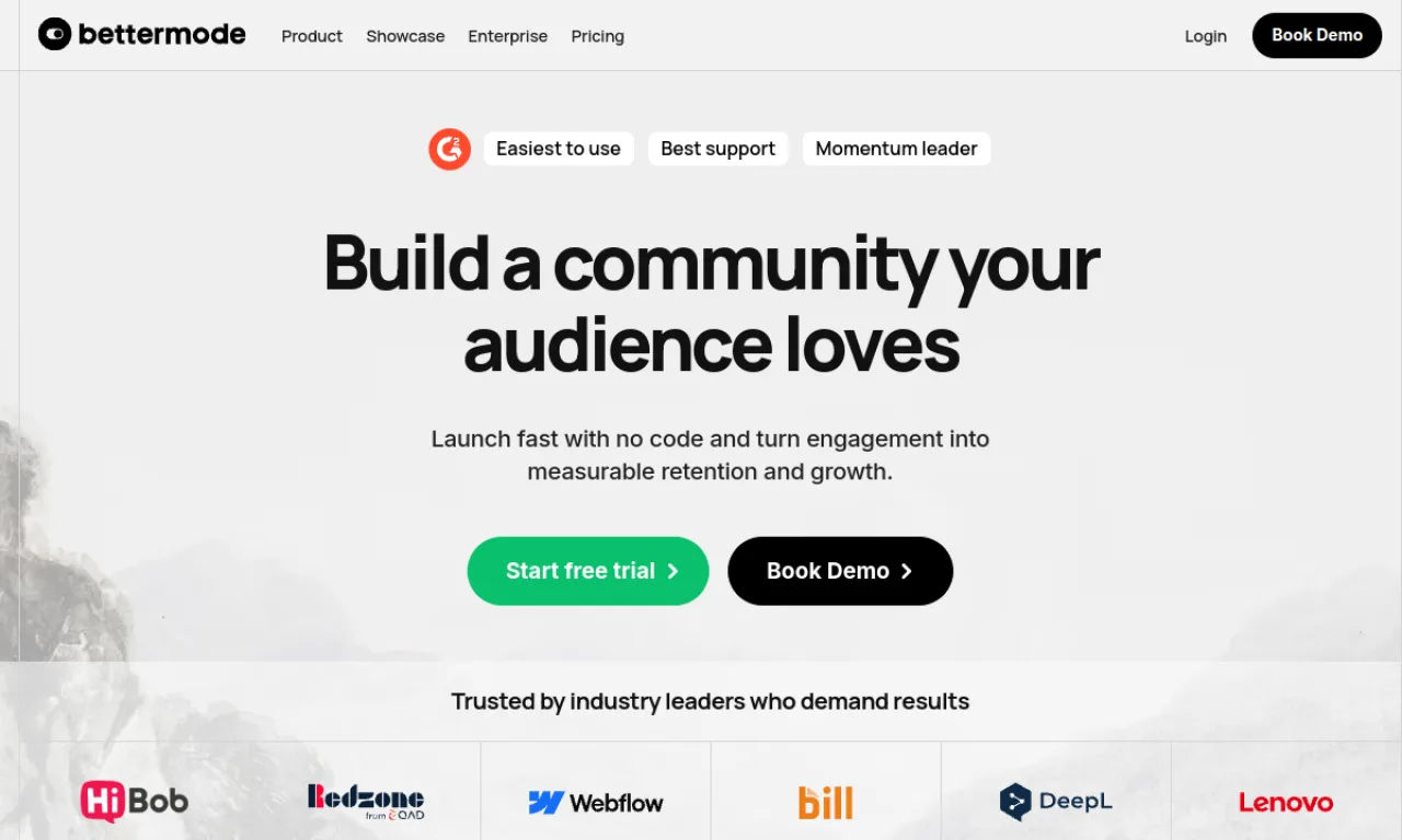 Screenshot of Bettermode website