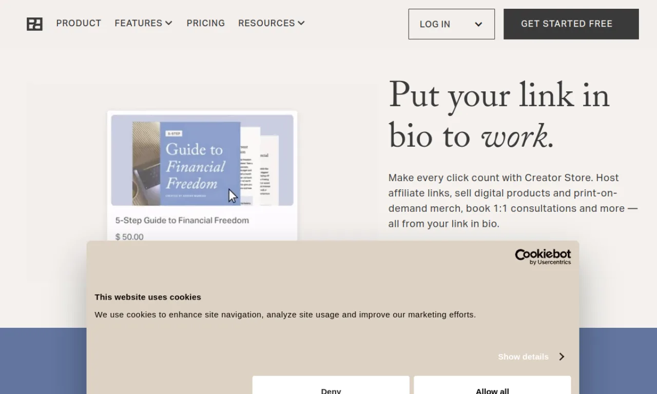 Screenshot of Snipfeed website
