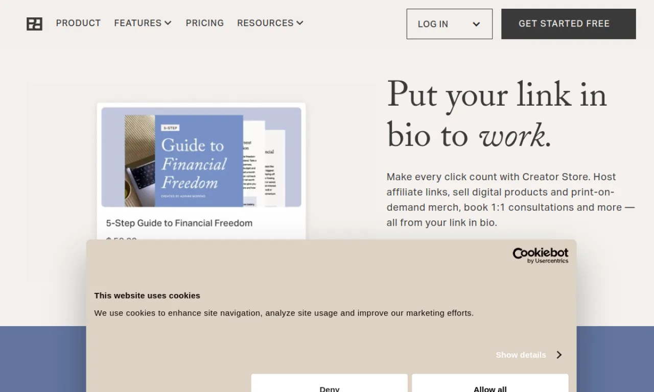Screenshot of Snipfeed website