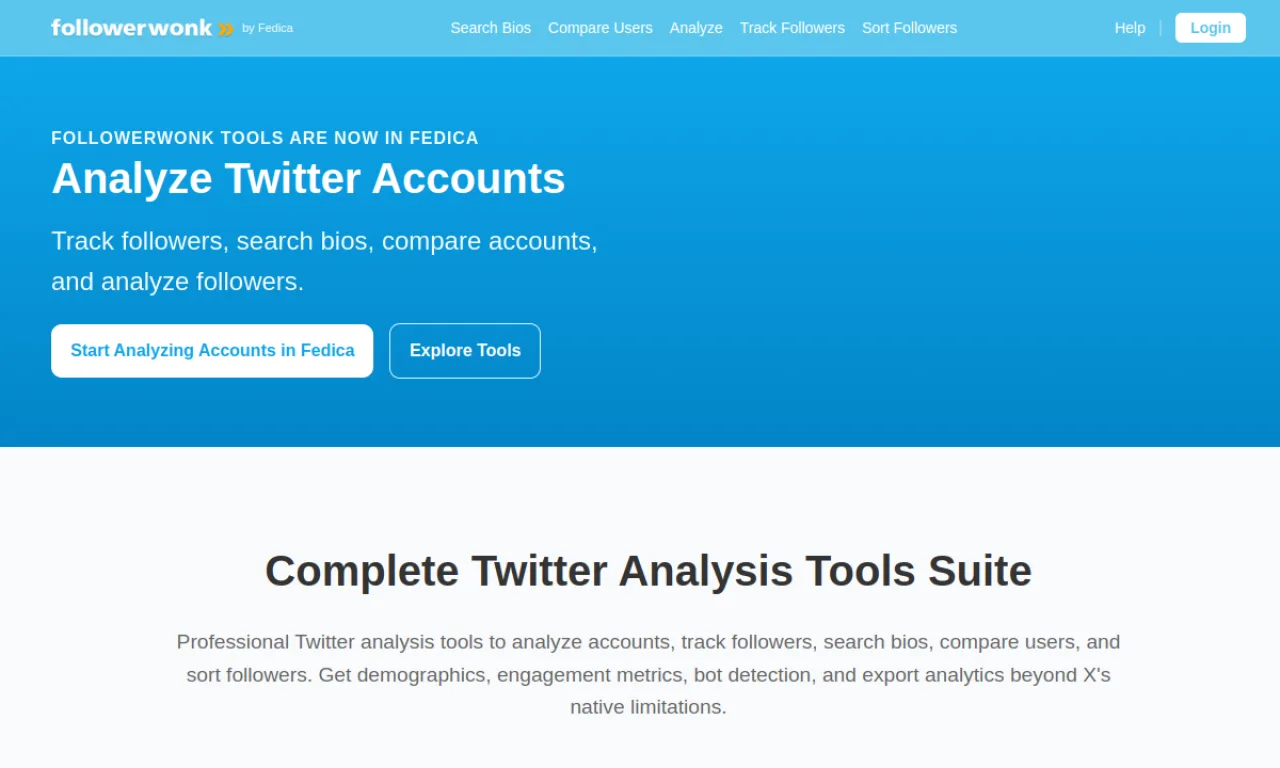 Screenshot of Followerwonk website