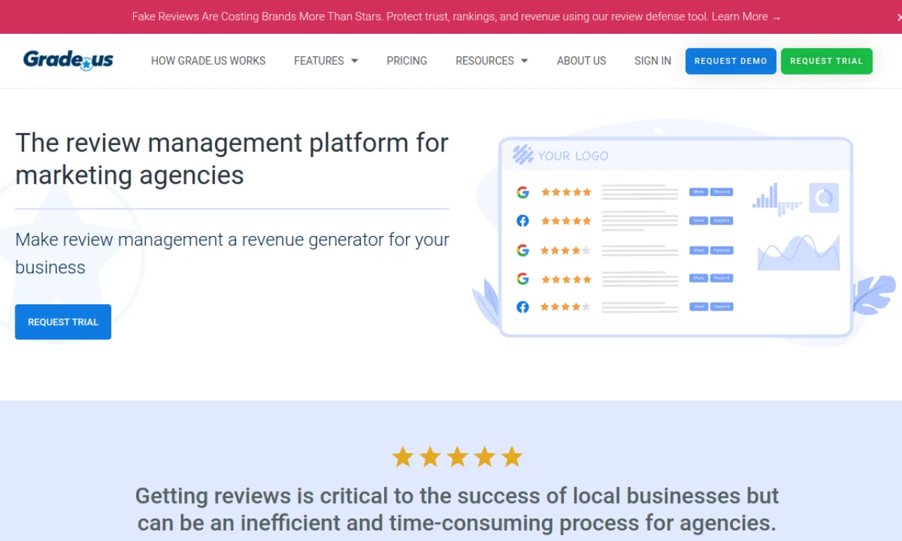Screenshot of Grade.us website