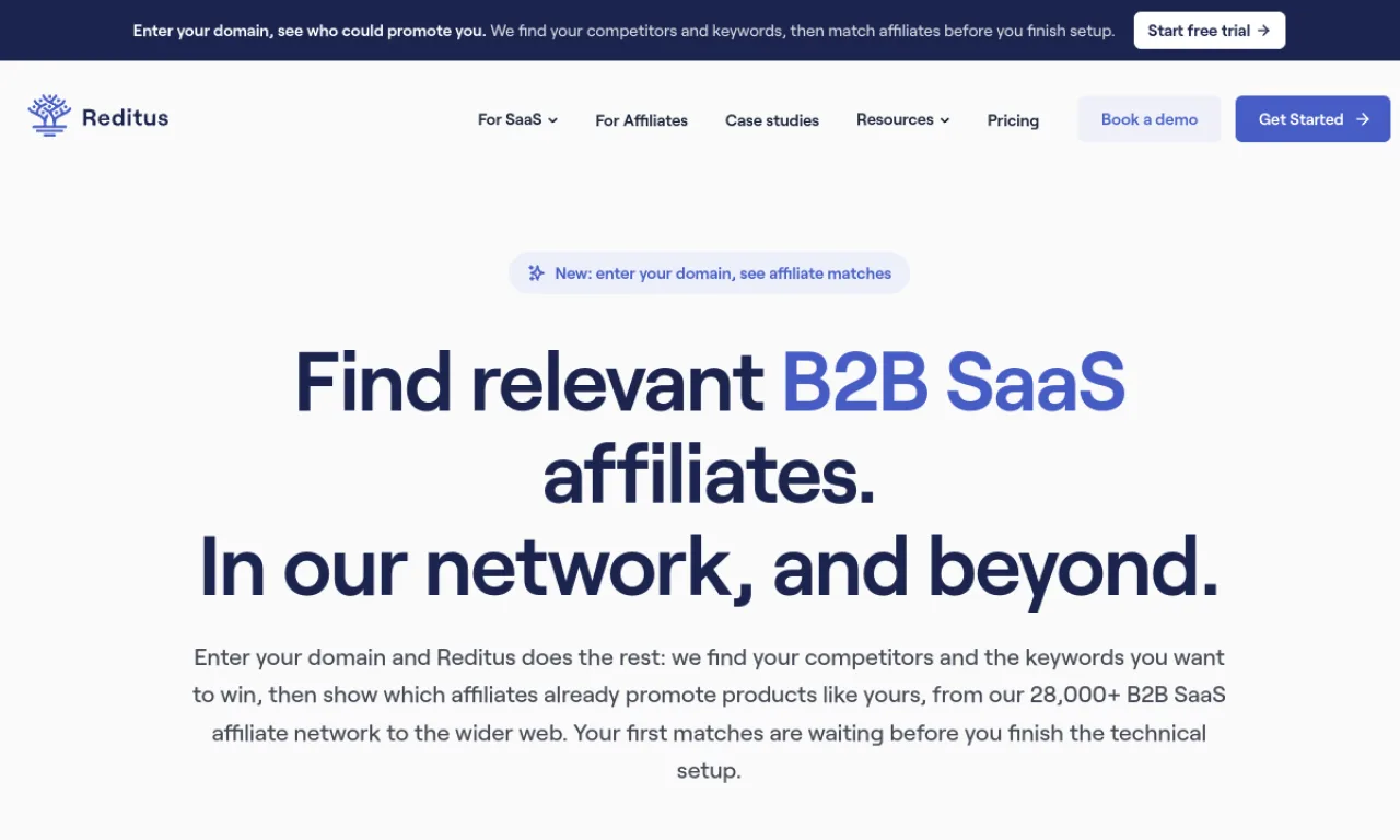 Screenshot of Reditus website