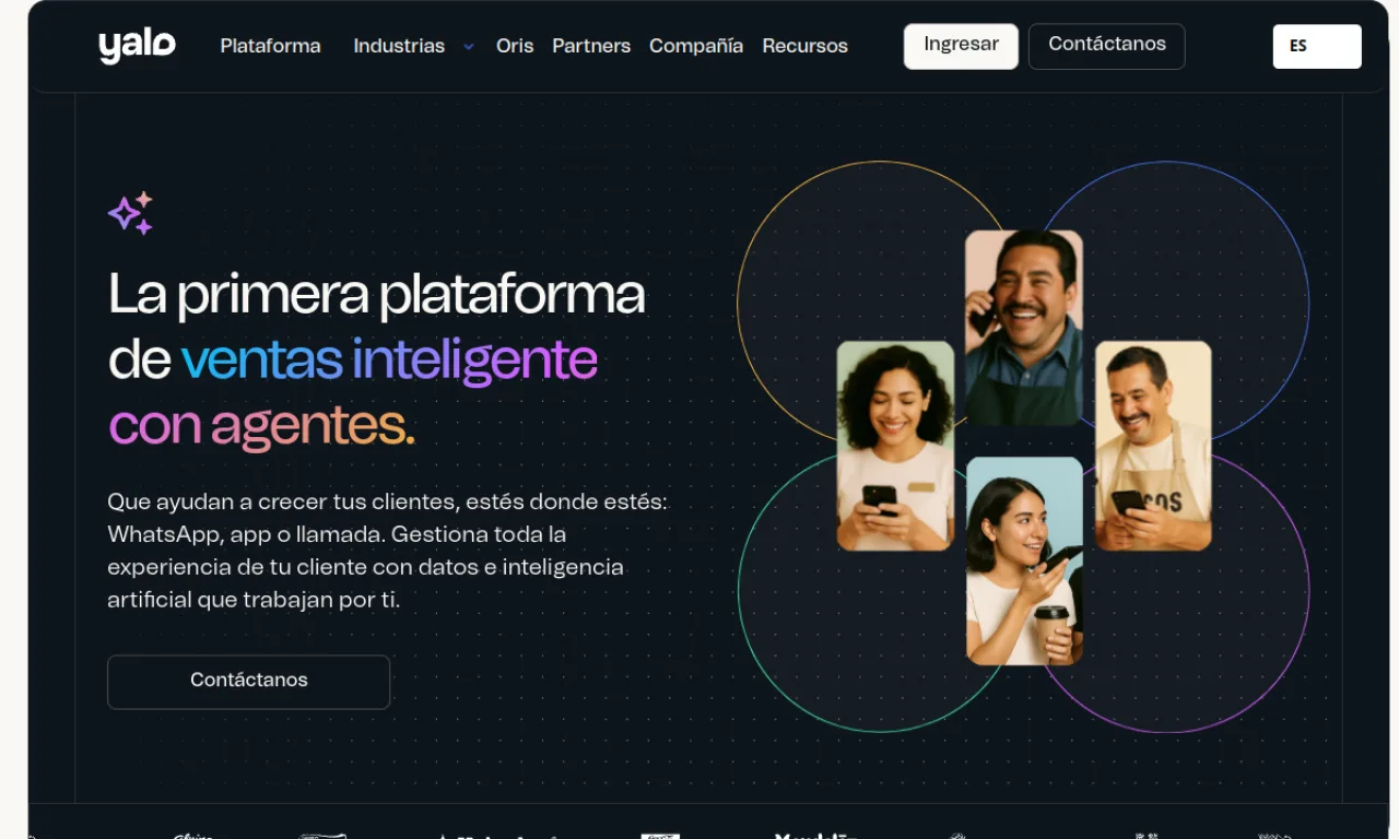 Screenshot of Yalo website