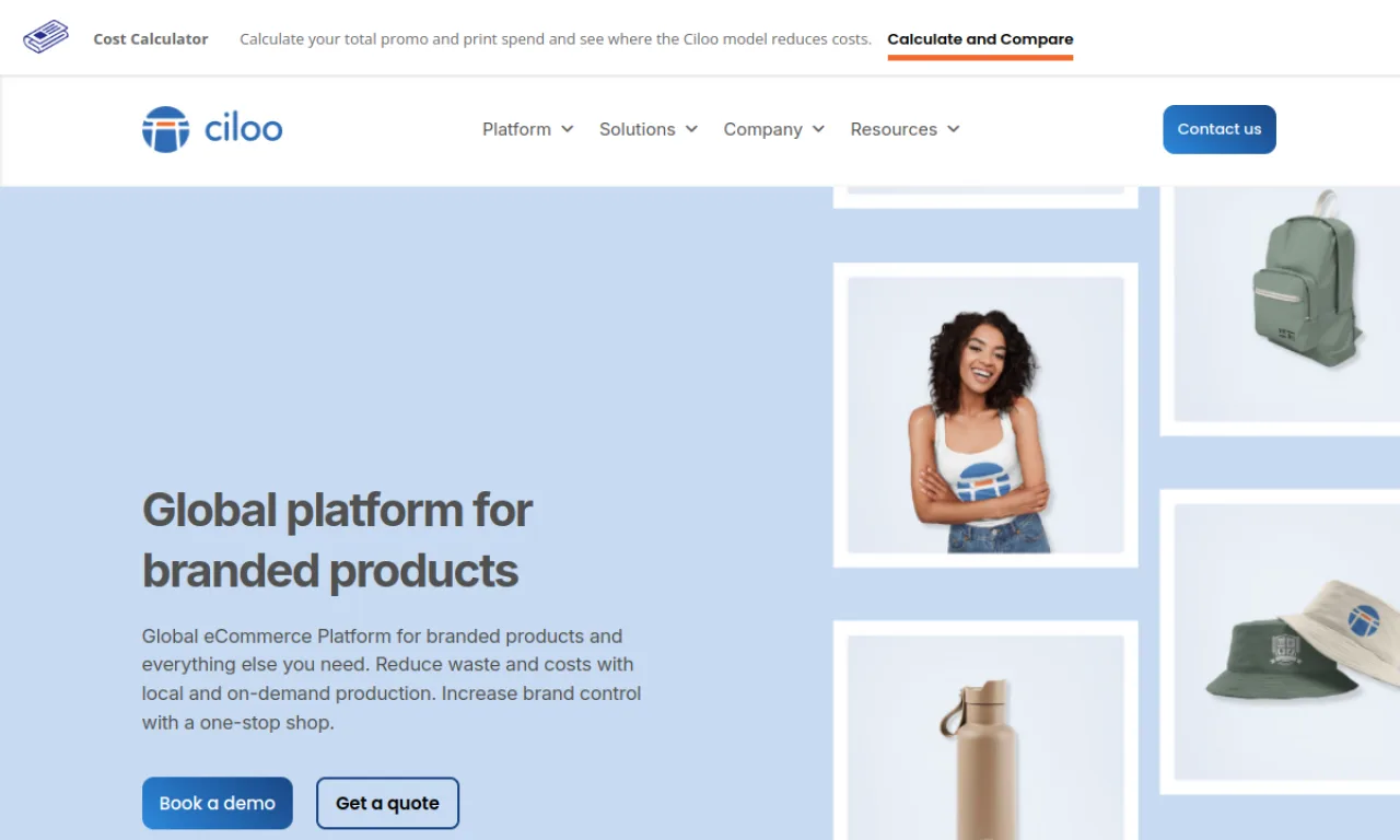 Screenshot of Ciloo website