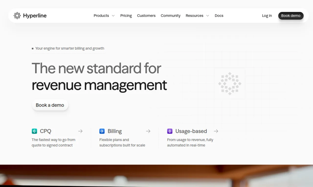 Screenshot of Hyperline website