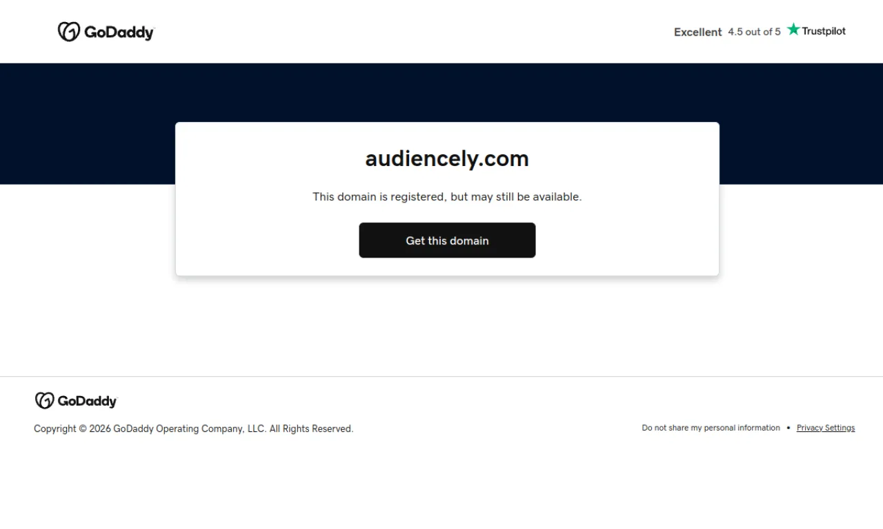 Screenshot of Audiencely website