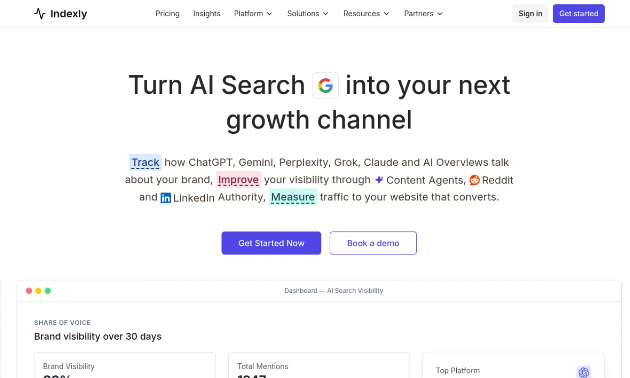 Screenshot of Indexly / IndexNow tools website