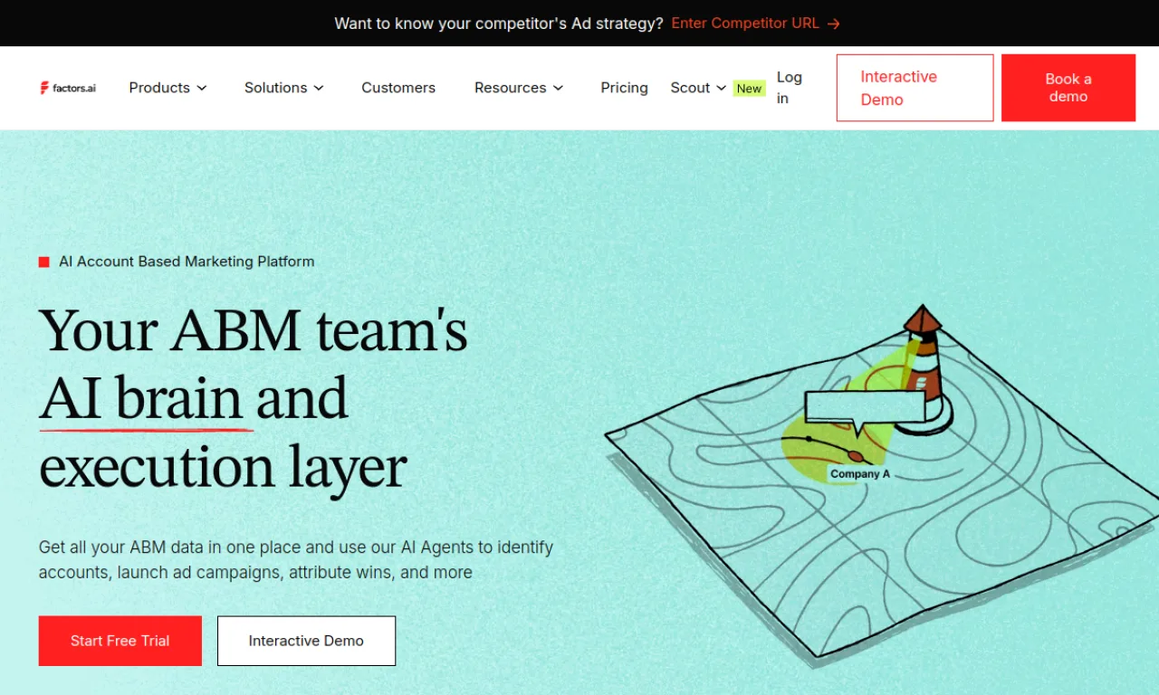 Screenshot of Factors.ai website